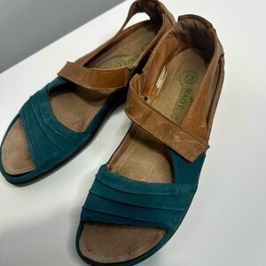 Naot Papaki Teal and Brown Women's Sandals